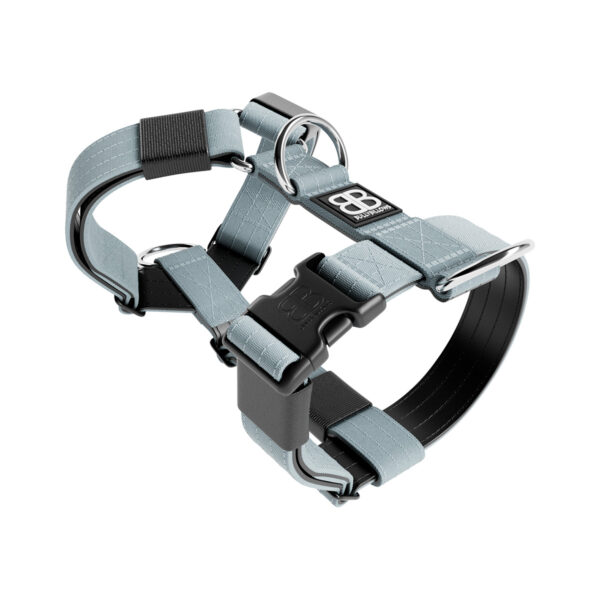 BULLYBILLOWS TRI-Harness - Anti-Pull, Adjustable & Durable Metal Grey v2.0