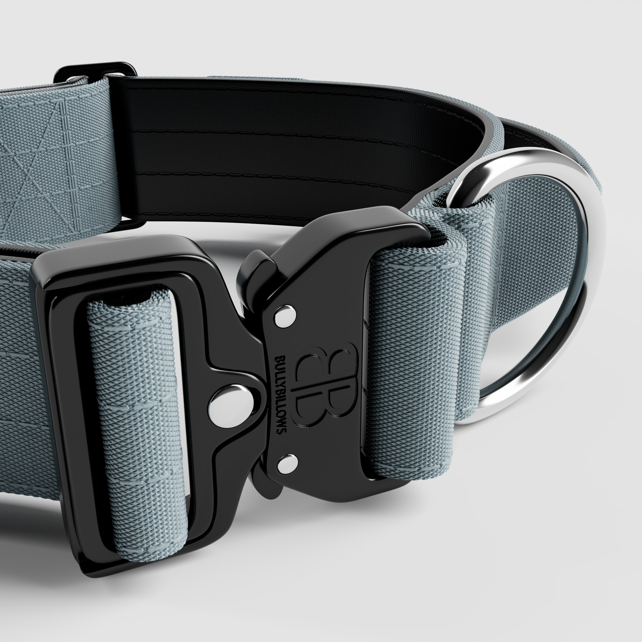 BULLYBILLOWS 5cm Combat Collar | With Handle & Rated Clip - Metal Grey v2.0 - Image 2