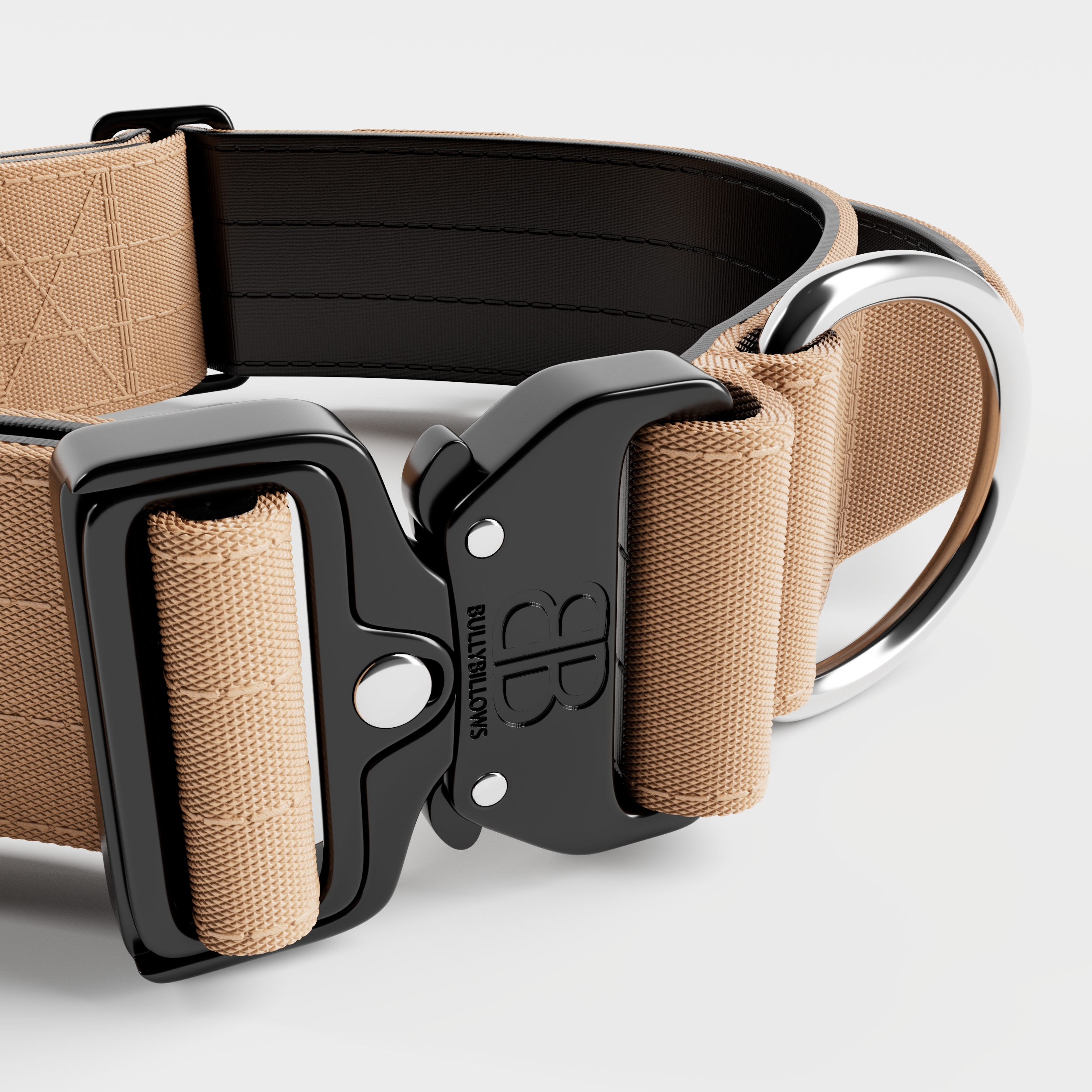BULLYBILLOWS 5cm Combat Collar | With Handle & Rated Clip - Military Tan v2.0 - Image 2