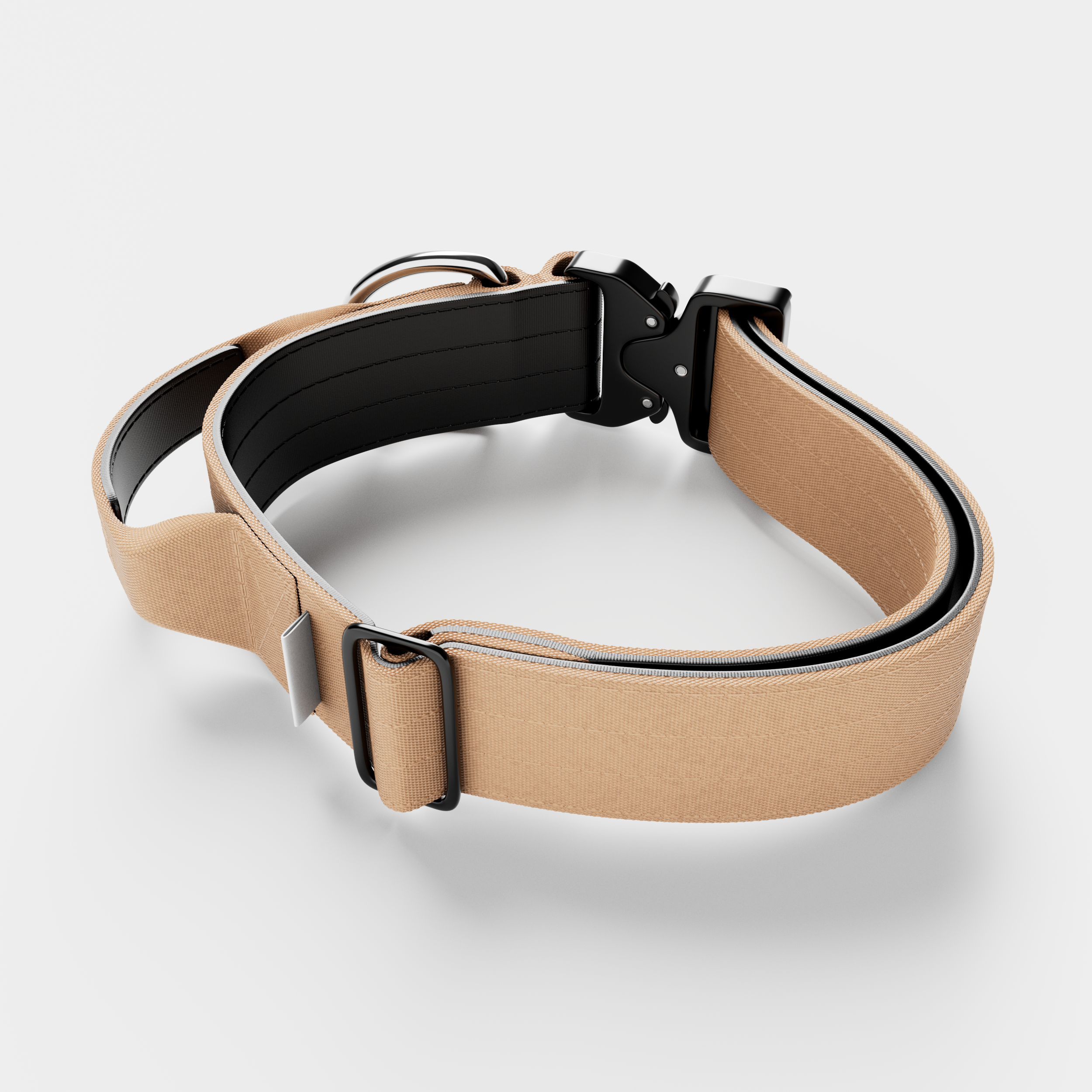 BULLYBILLOWS 5cm Combat Collar | With Handle & Rated Clip - Military Tan v2.0 - Image 3