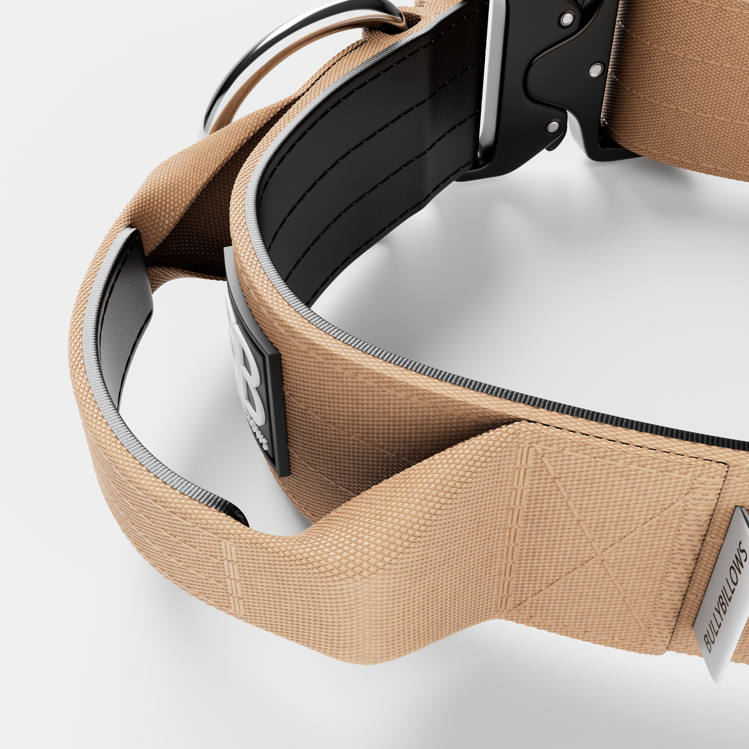 BULLYBILLOWS 5cm Combat Collar | With Handle & Rated Clip - Military Tan v2.0 - Image 4