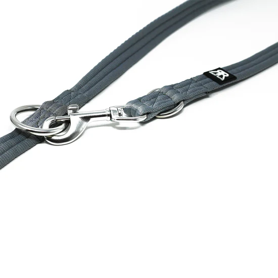 Bully Billows Double Ended Training Lead Metal Grey