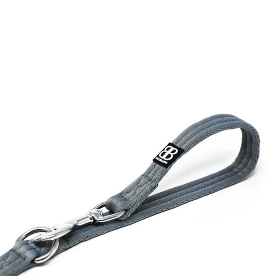 Bully Billows Double Ended Training Lead Metal Grey