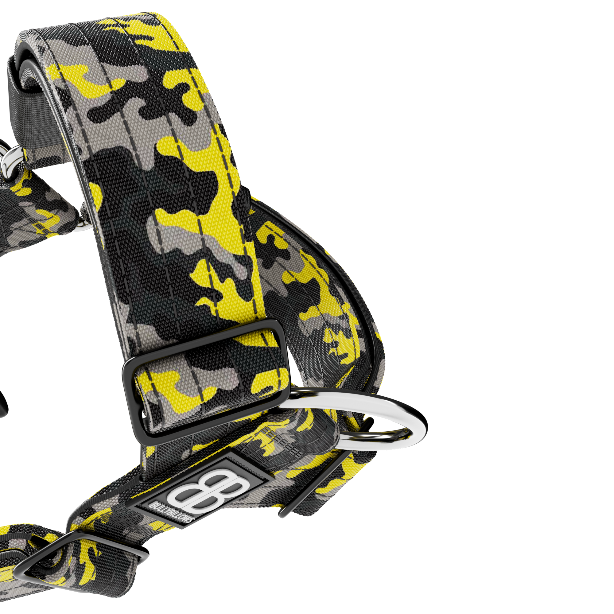 BULLYBILLOWS TRI-Harness - Anti-Pull, Adjustable & Durable Camo Lightning v2.0