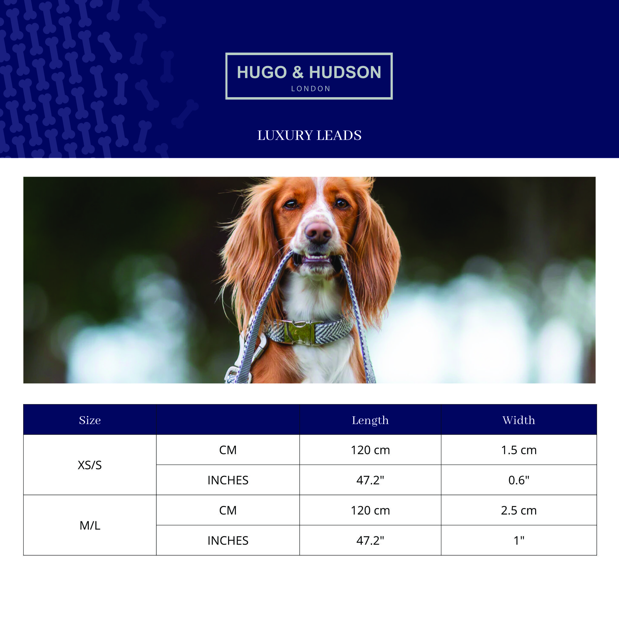 Hugo & Hudson Dark Green Checked Tweed Dog Lead - Image 6