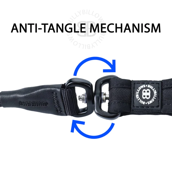 BULLYBILLOWS Slip Lead | Anti-Pull & Anti-Choking Training Lead - Black v2.0 - Image 2