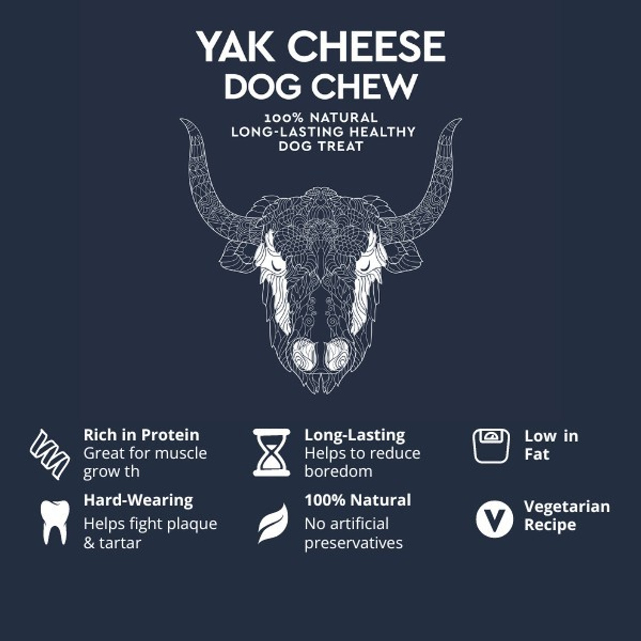 Petello Yak Cheese with Peanut Butter Dog Chew | Extra Large | 155g - Image 4