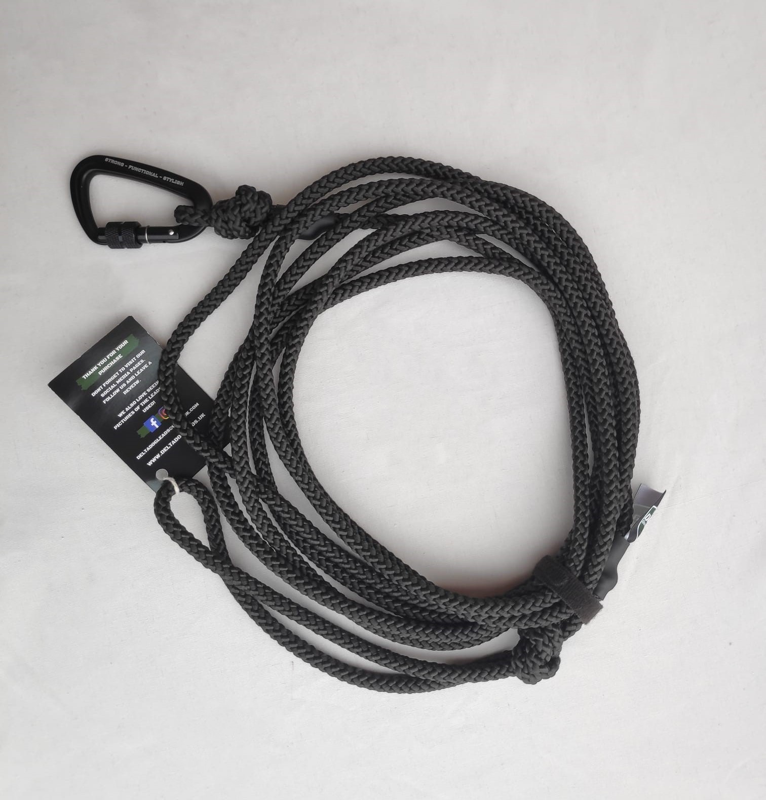 Delta Extra Long Lead 5 metre Black from Catdog Store
