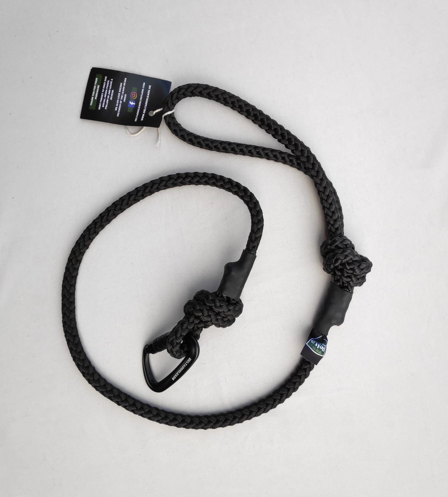 Delta Patrol Rope Dog Lead Black from Catdog Store