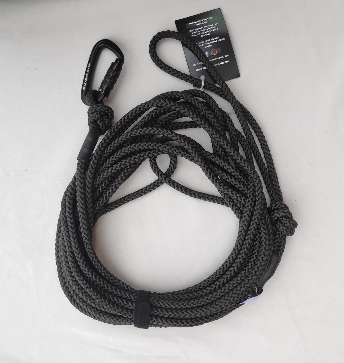 Delta Extra Long Lead 10 Metre Black from Catdog Store