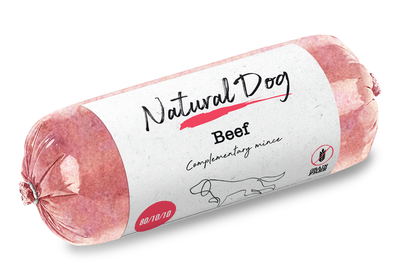 Natural Dog 80/10/10 | Beef | 500g Chub from Catdog Store