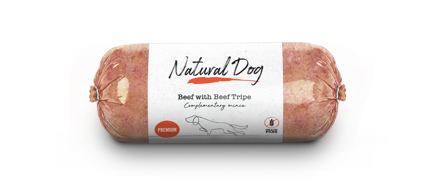 Natural Dog Beef with Beef Tripe | 500g Chub from Catdog Store