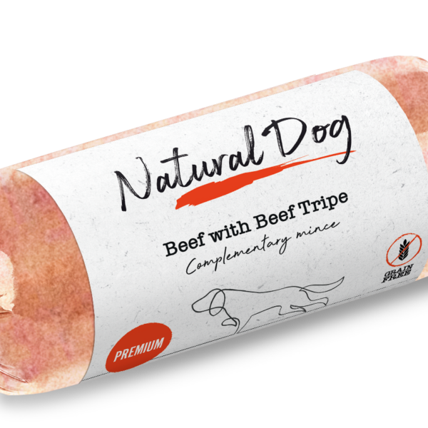 Natural Dog Beef with Beef Tripe | 500g Chub from Catdog Store