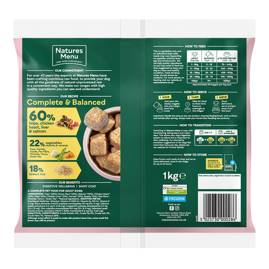 Natures Menu Frozen Nuggets Banquet 1kg from Catdog Store
