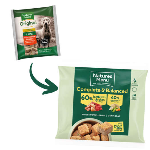 Natures Menu Frozen Nuggets Lamb with Chicken, Veg and Rice 1kg from Catdog Store