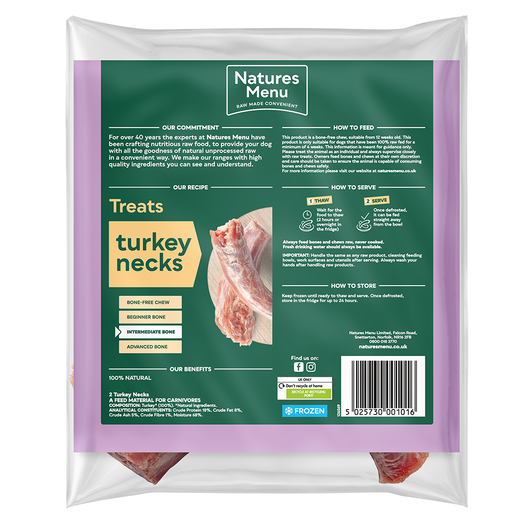 Natures Menu Frozen Raw Turkey Necks x 2 from Catdog Store