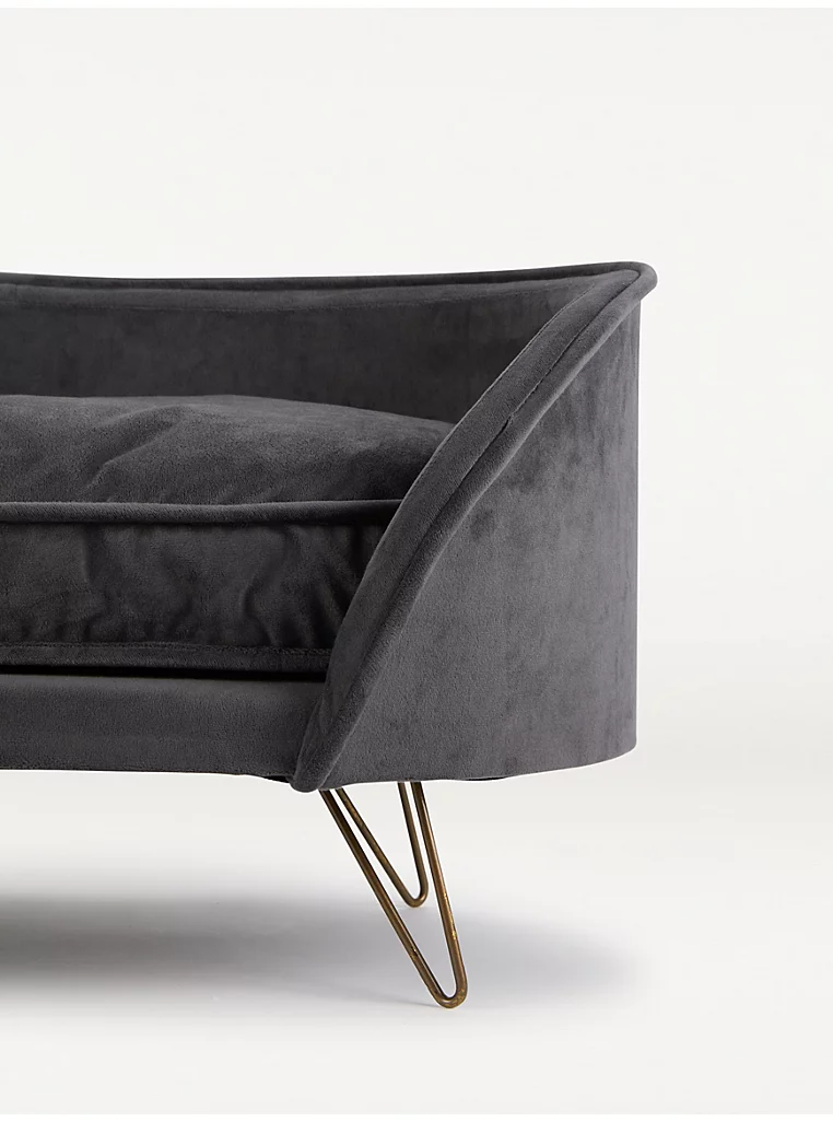 Grey Velvet Pet Sofa Bed from Catdog Store