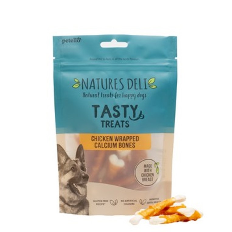 Natures Deli Chicken Wrapped Calcium Bones 100g from Catdog Store