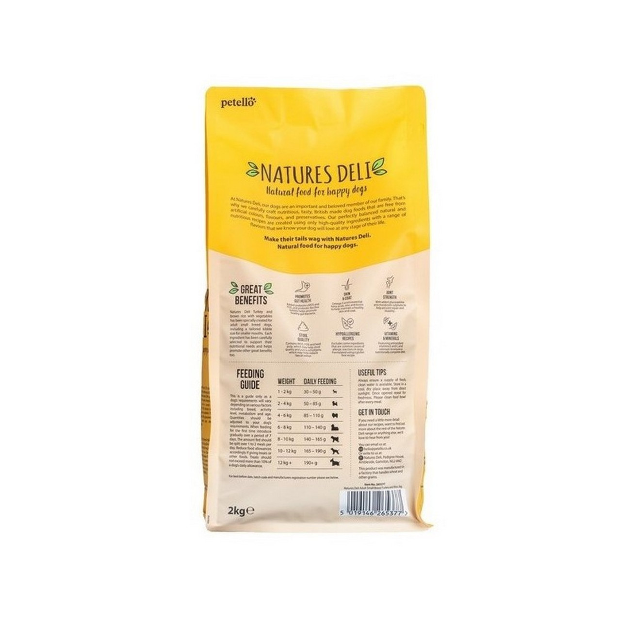 Natures Deli Adult Small Breed Turkey & Rice 2kg from catdog Store
