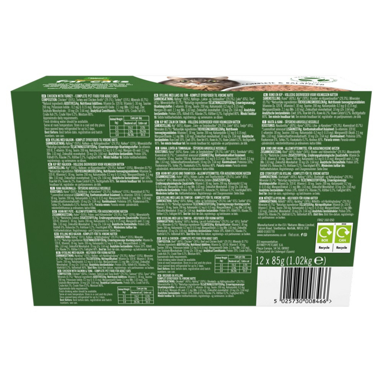 Natures Menu For Cats multipack 12 x 85g from Catdog Store