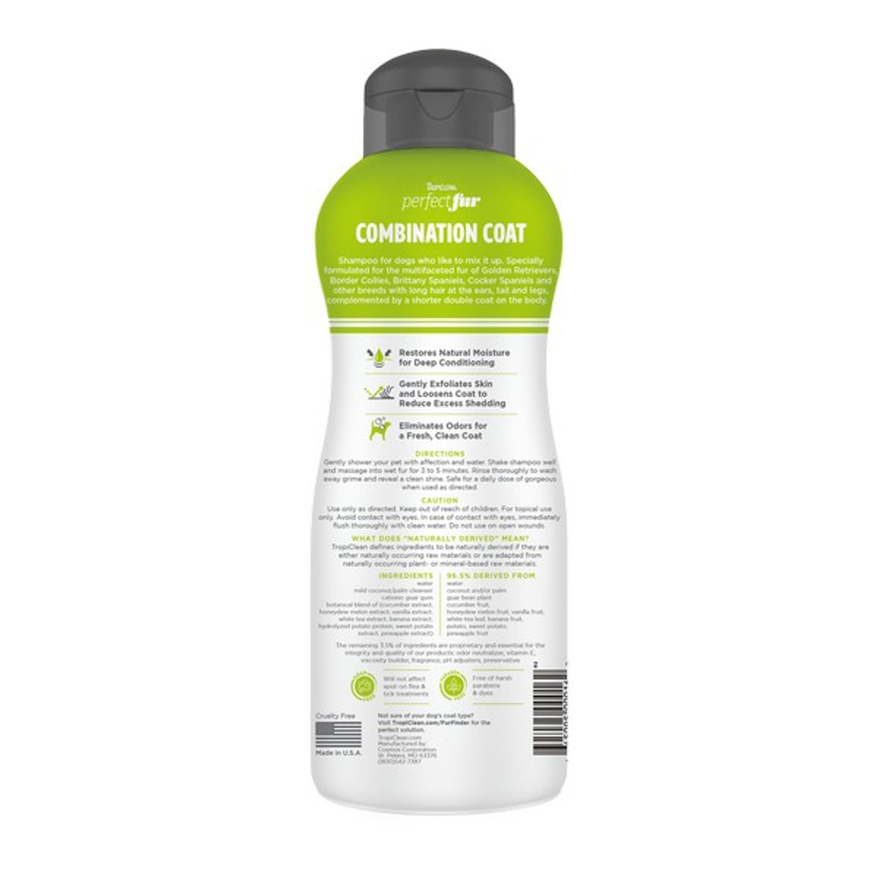 TropiClean Perfect Fur Combination Coat Shampoo for Dogs | 473ml from CATDOG Store