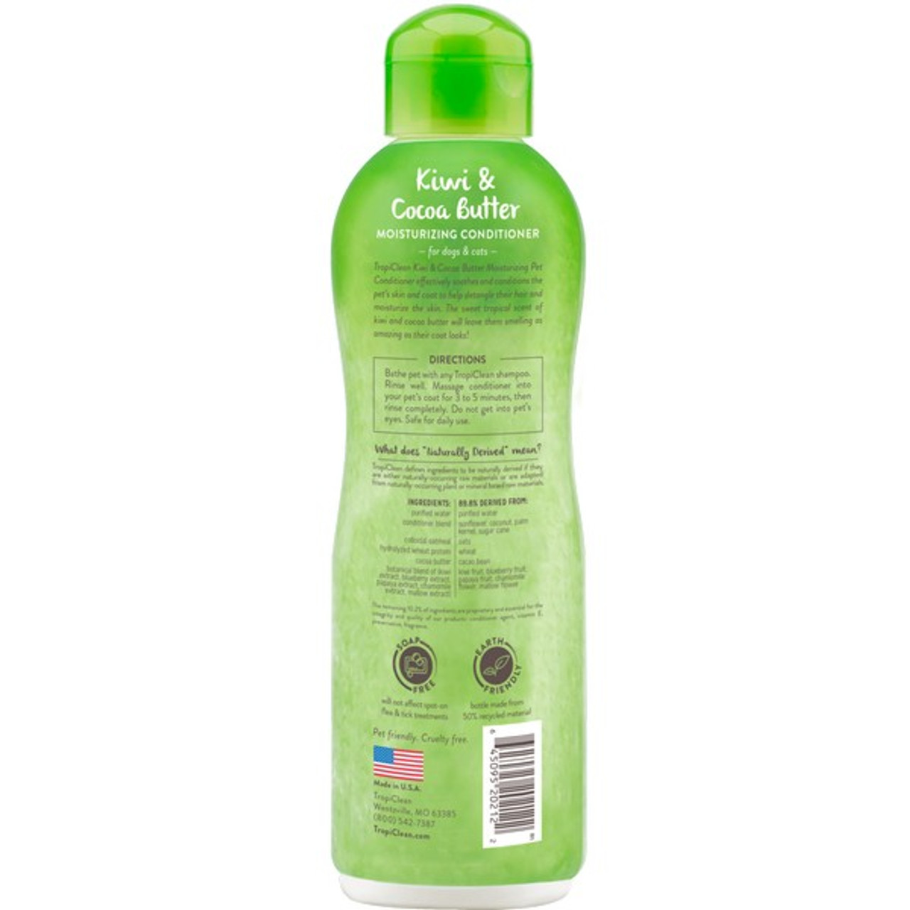 TropiClean Kiwi and Cocoa Butter Conditioner | Moisturising from CATDOG Store