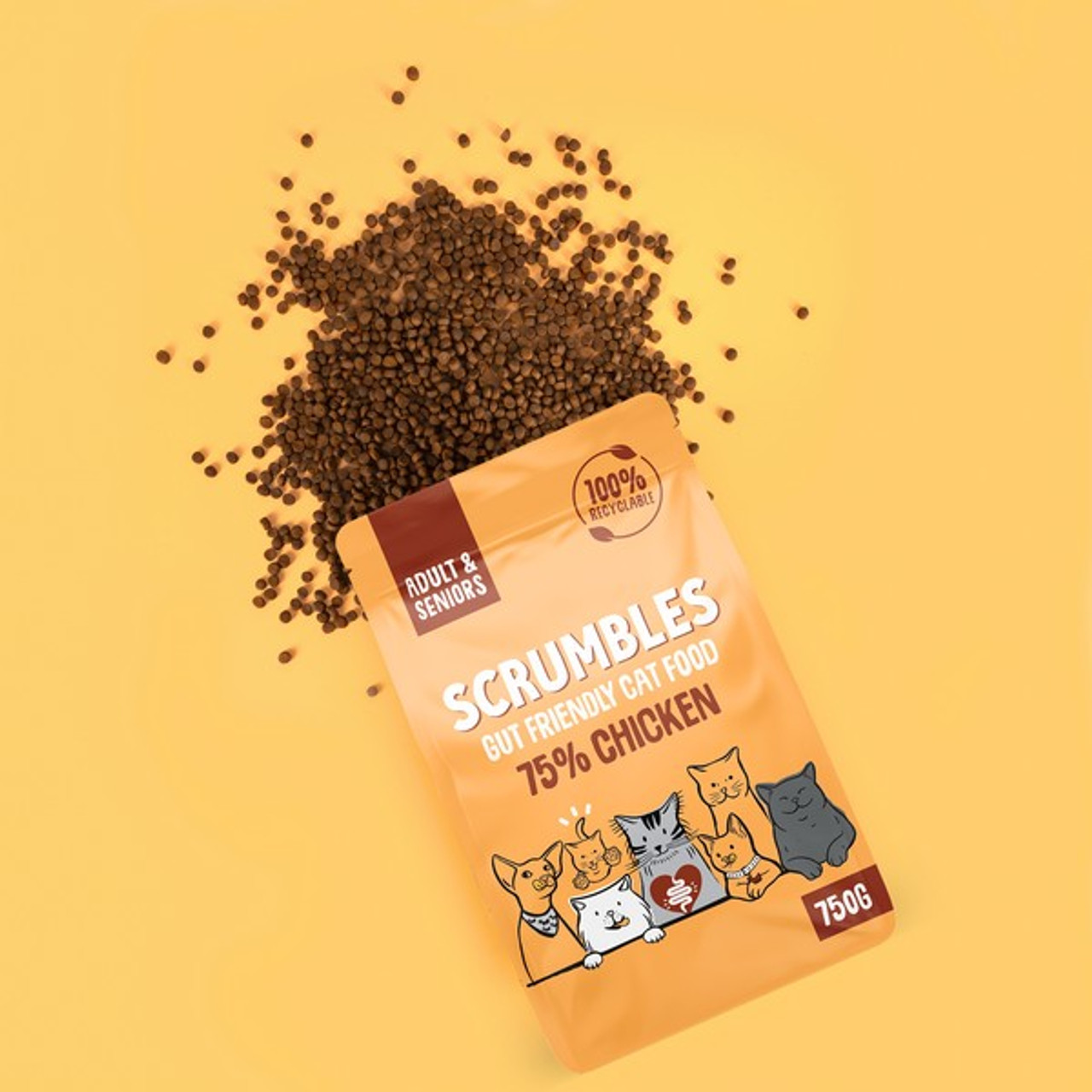 Scrumbles Adult Dry Cat Food | Chicken | 750g - Image 4