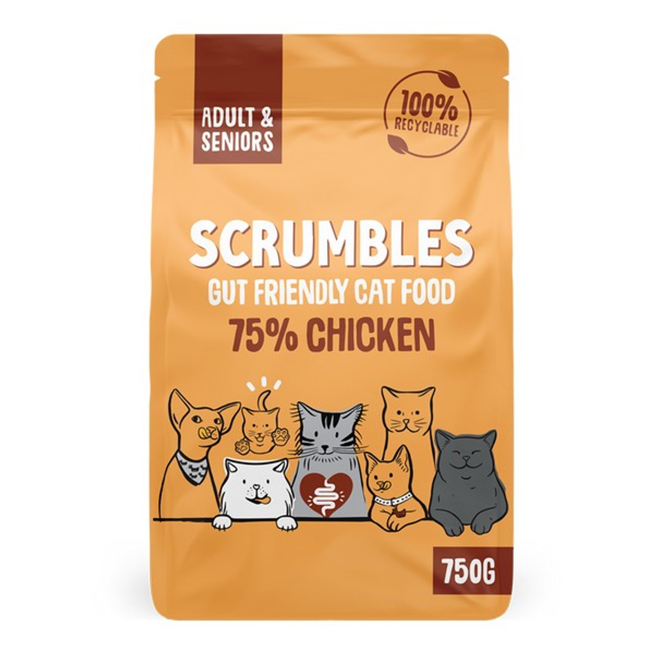 Scrumbles Adult Dry Cat Food | Chicken | 750g