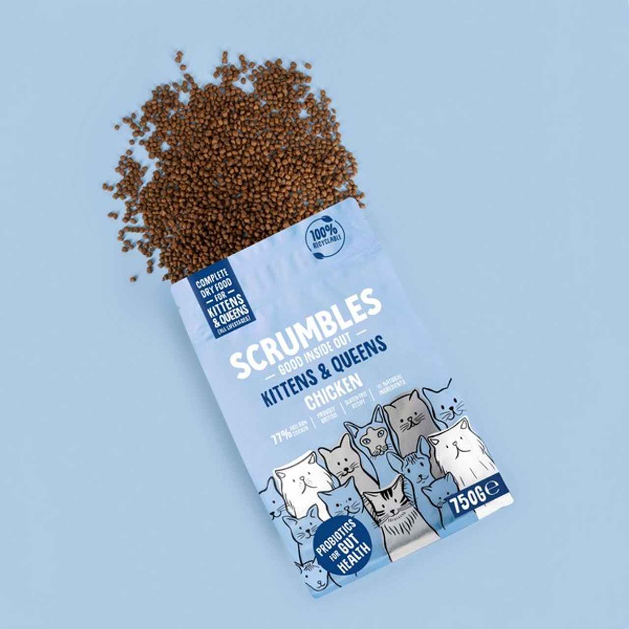 Scrumbles Dry KITTEN Food | Chicken | 750g - Image 4
