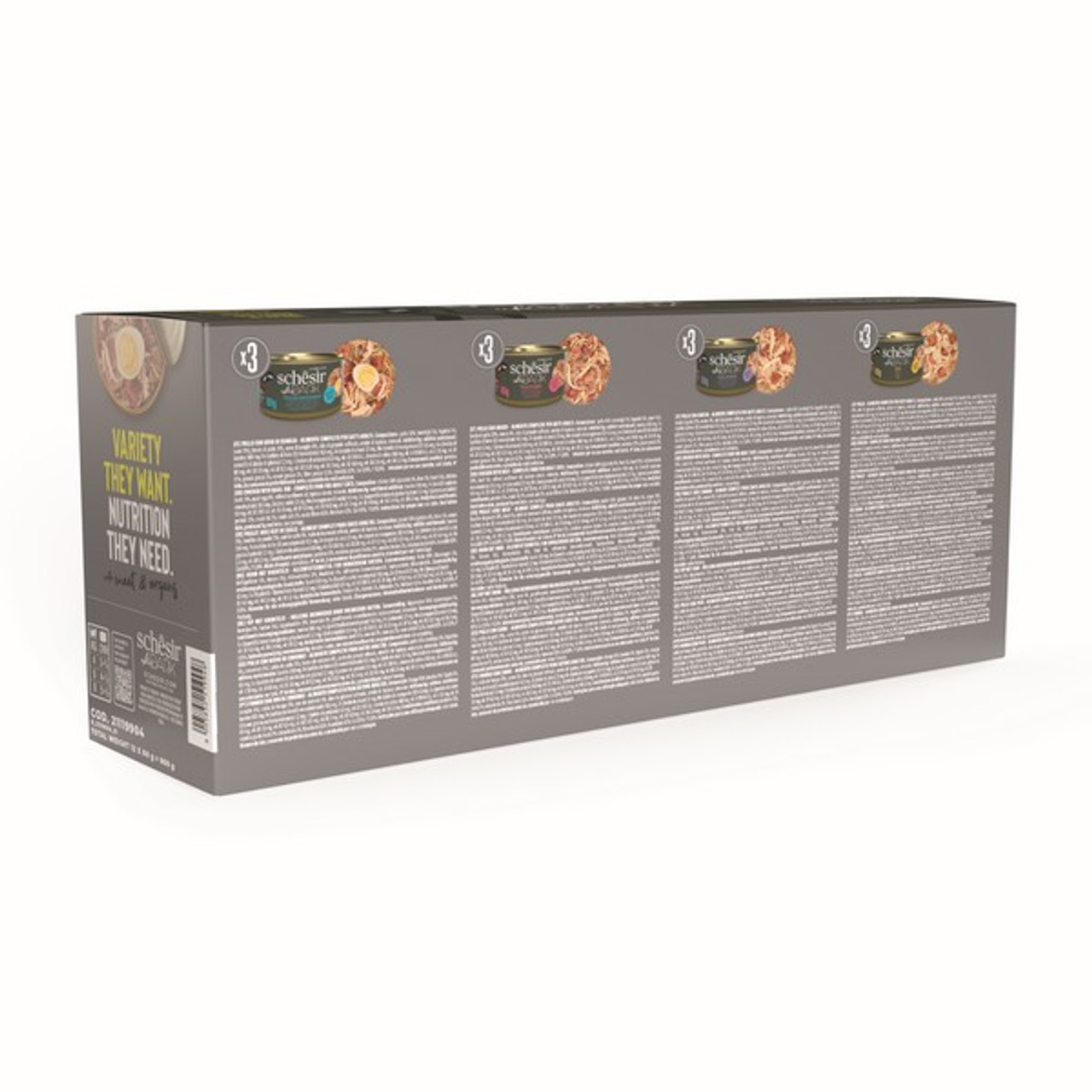 Schesir After Dark Wholefood Variety Pack | Adult Cat Mixed | 12X80g