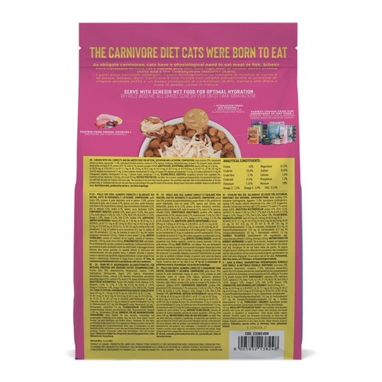 Schesir Dry Born Carnivore Chicken & Egg | 'Baby' (Kitten) | 1.25Kg