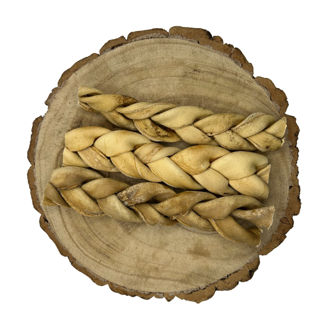 CATDOG Thick Braided Lamb Skin - 100% Natural Dental Chew